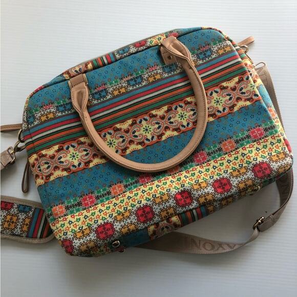 Kayond laptop shoulder briefcase bag patterned pockets - Picture 2 of 7